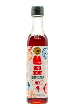 red boat fish sauce on white background