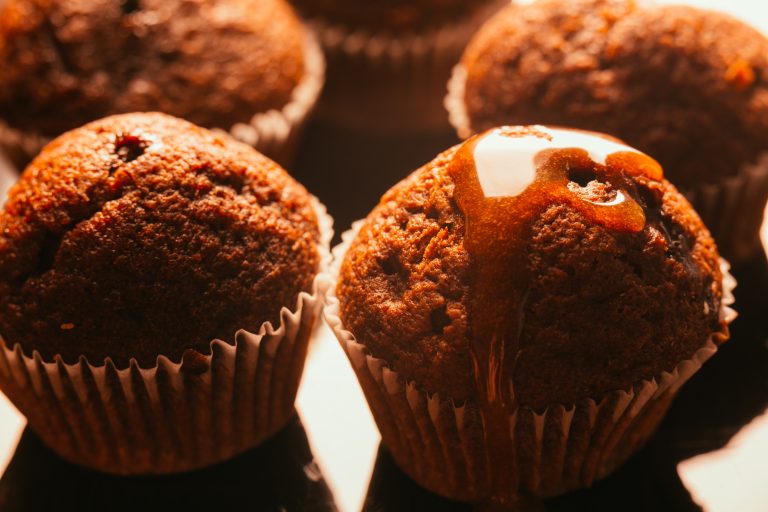 carrot cake muffins with not just caramel